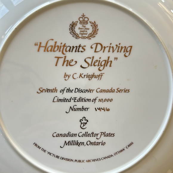 Wall Plate “Habitats Driving The Sleigh” - Picture 3 of 3